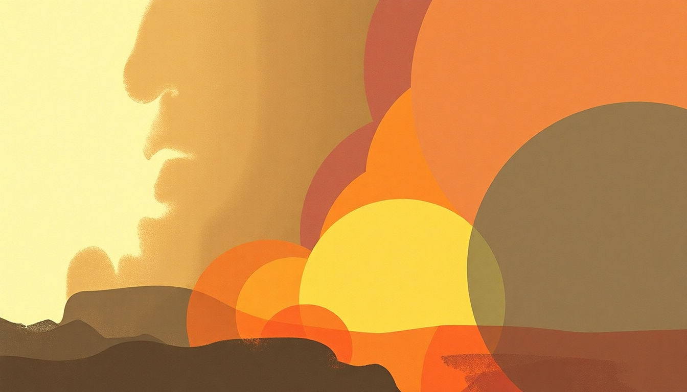 Fan-driven abstract illustration evoking the emotional arc of 106 Beats That by Wire