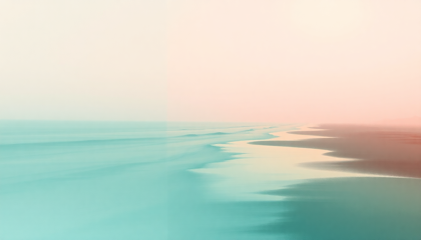Fan-driven abstract illustration evoking the emotional arc of 13 Beaches by Lana Del Rey