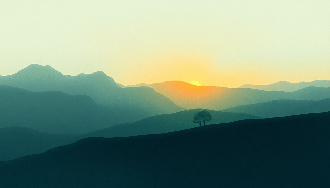 Fan-driven abstract illustration evoking the emotional arc of 13 (There Is a Light) by U2