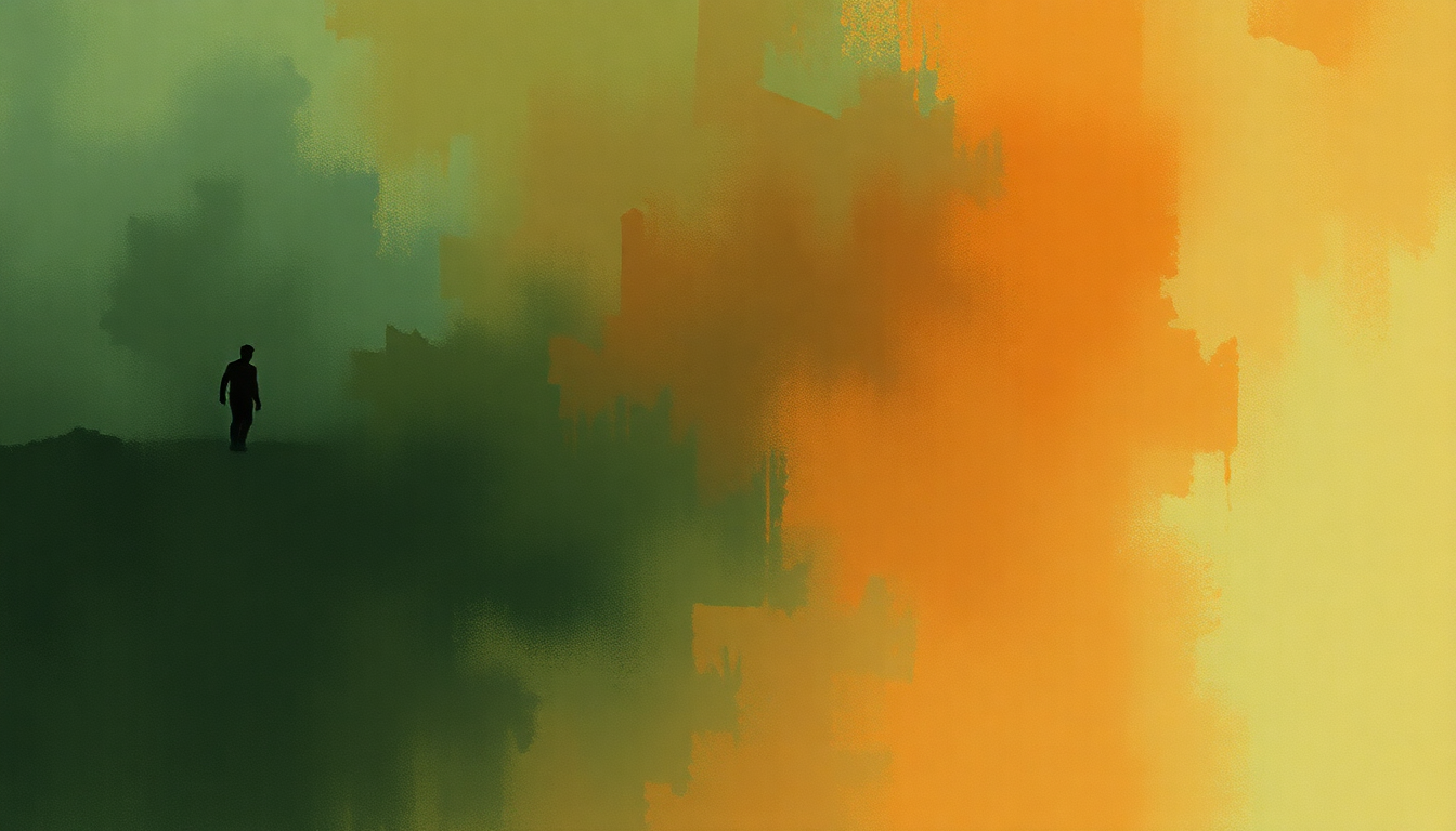 Fan-driven abstract illustration evoking the emotional arc of 21 Guns by Green Day