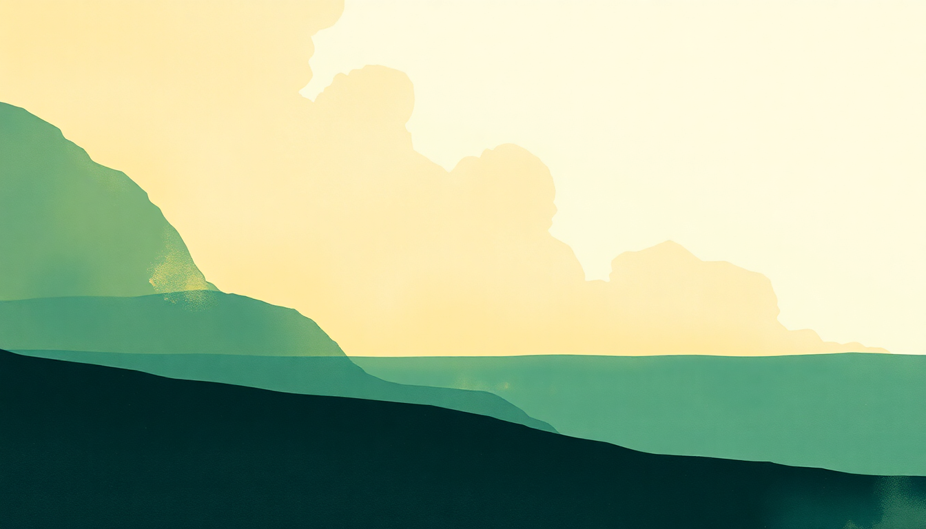 Fan-driven abstract illustration evoking the emotional arc of 21 M◊◊N WATER by Bon Iver