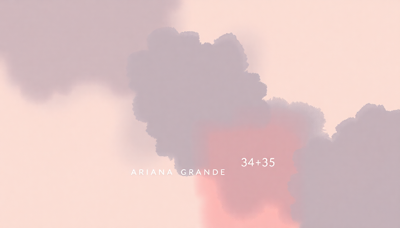 Fan-driven abstract illustration evoking the emotional arc of 34+35 by Ariana Grande