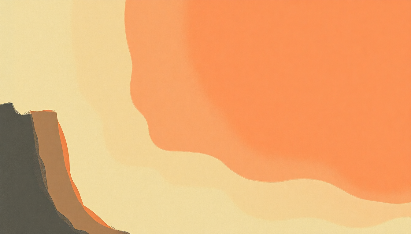 Fan-driven abstract illustration evoking the emotional arc of 48 by Sunny Day Real Estate