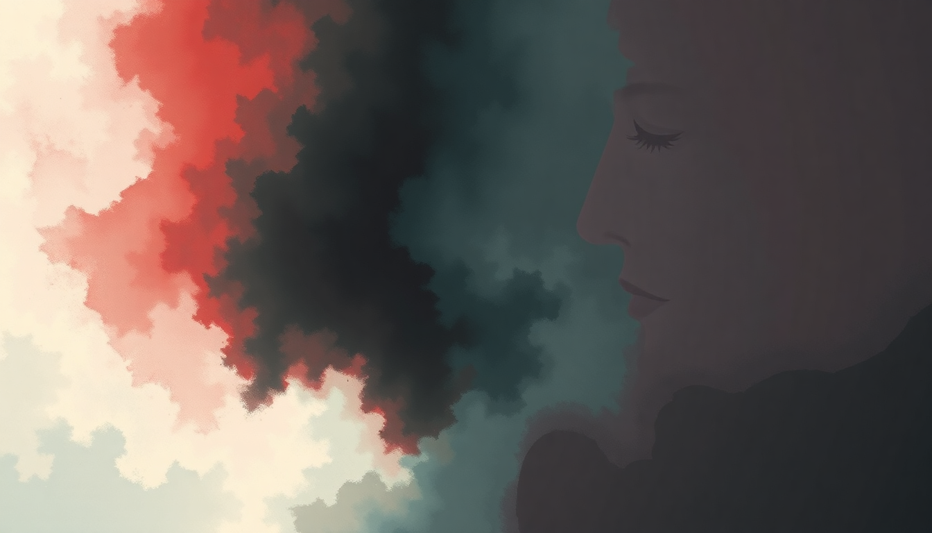 Fan-driven abstract illustration evoking the emotional arc of 5 Years by Björk
