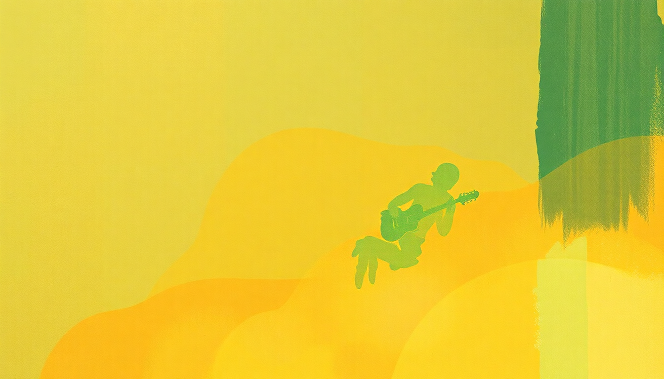 Fan-driven abstract illustration evoking the emotional arc of 7 Seconds by Youssou NDour