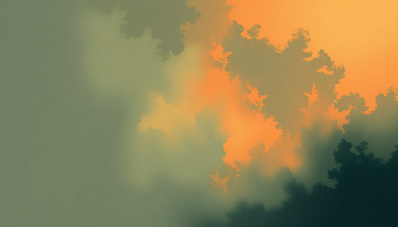 Fan-driven abstract illustration evoking the emotional arc of 7empest by Tool