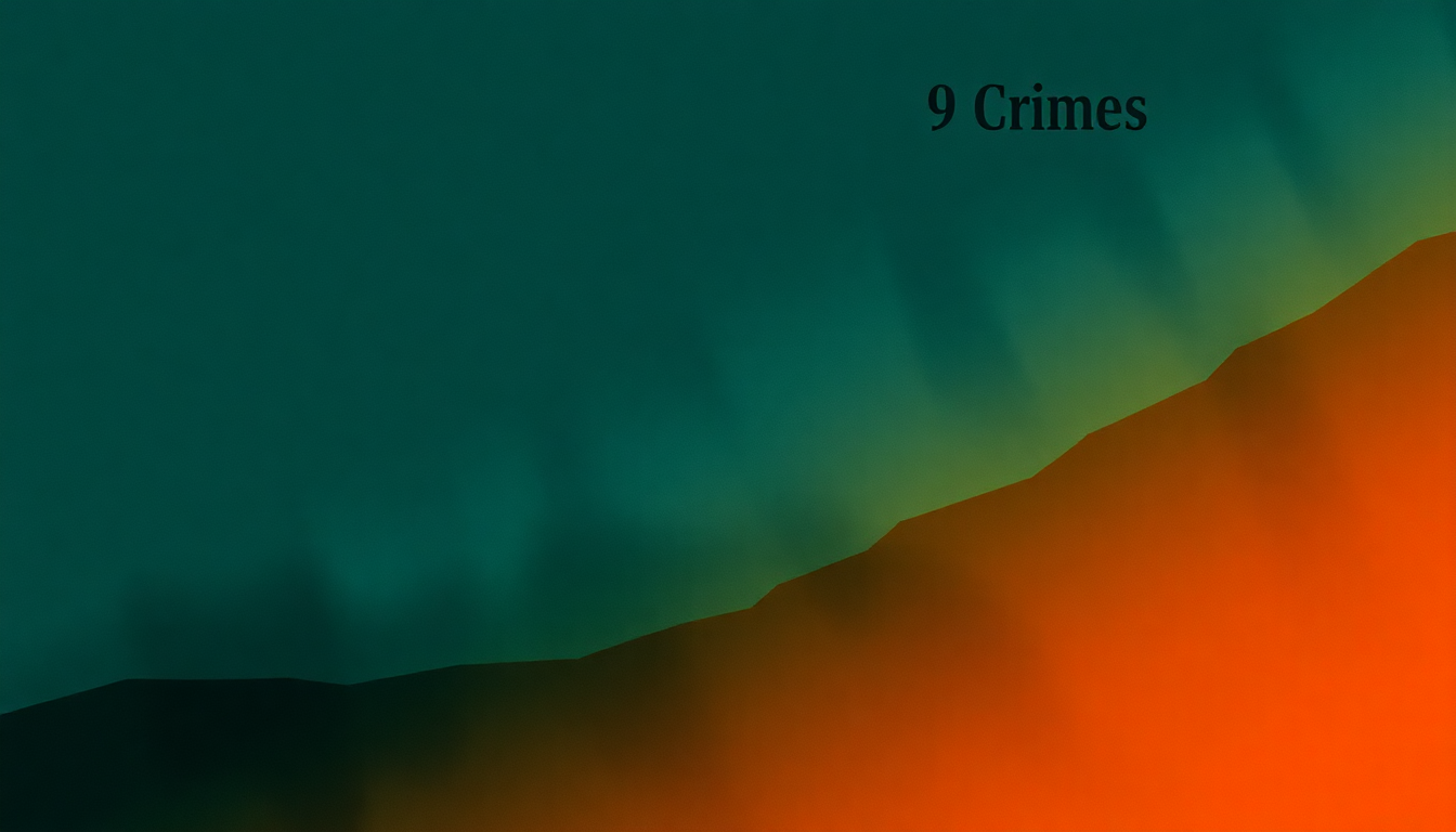 Fan-driven abstract illustration evoking the emotional arc of 9 Crimes by Damien Rice