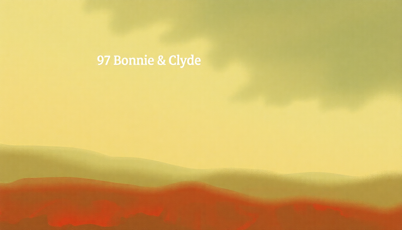 Fan-driven abstract illustration evoking the emotional arc of 97 Bonnie & Clyde by Eminem