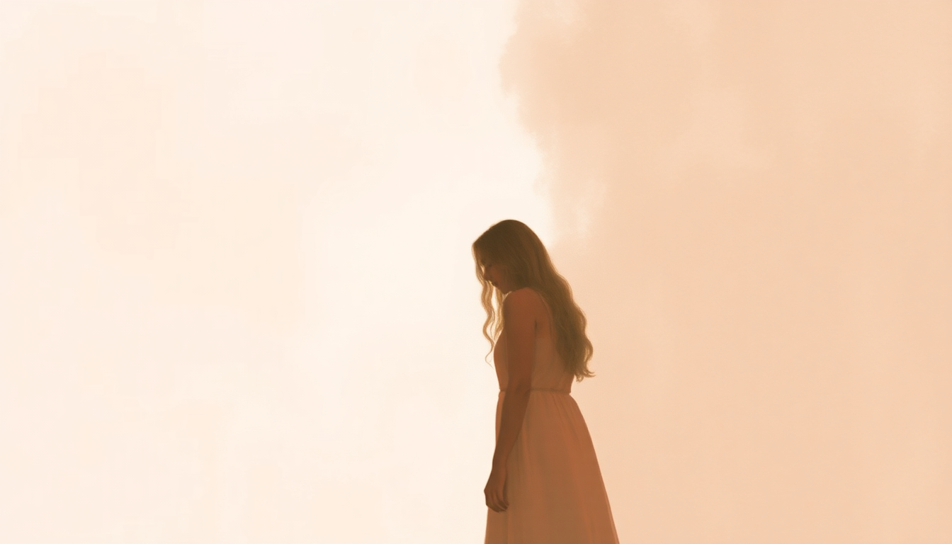 Fan-driven abstract illustration evoking the emotional arc of A Case of You by Joni Mitchell