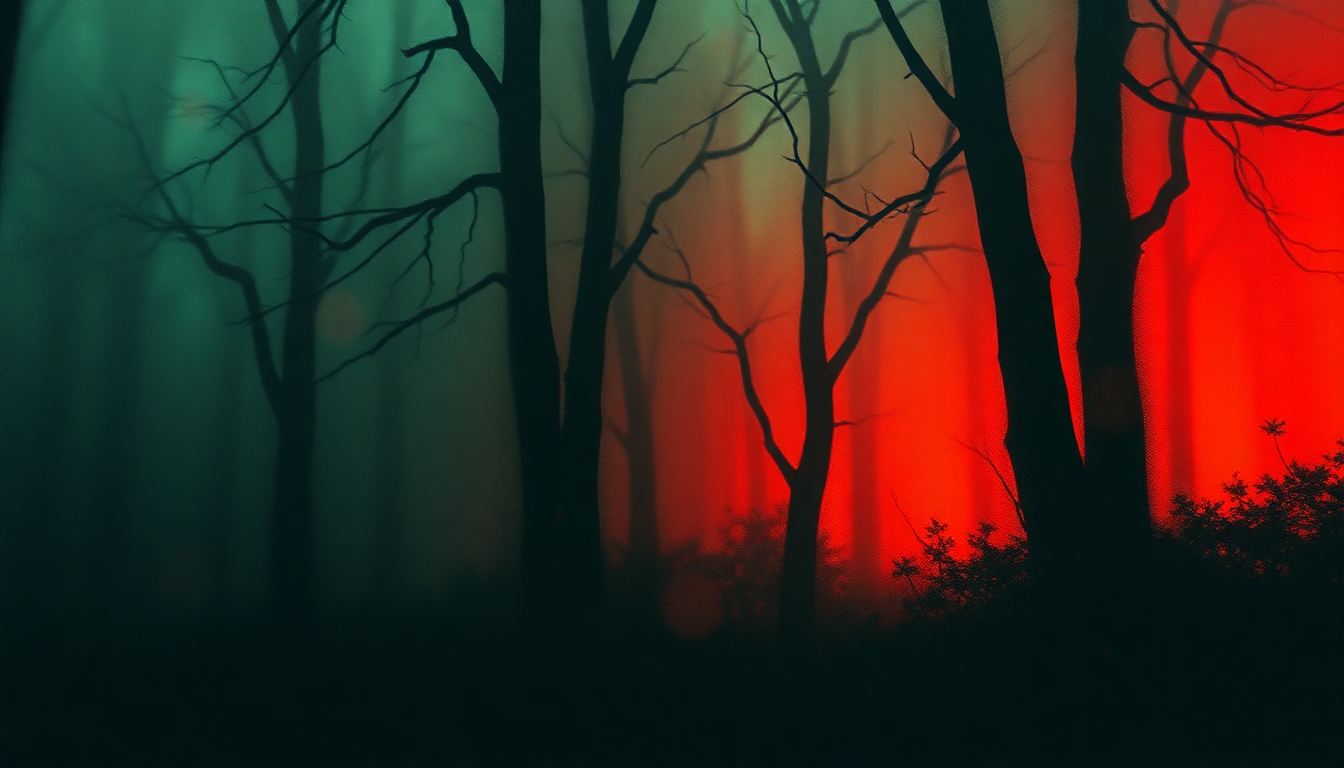 Fan-driven abstract illustration evoking the emotional arc of A Forest by The Cure
