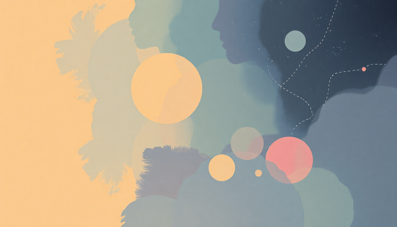 Fan-driven abstract illustration evoking the emotional arc of A Funky Space Reincarnation by Marvin Gaye