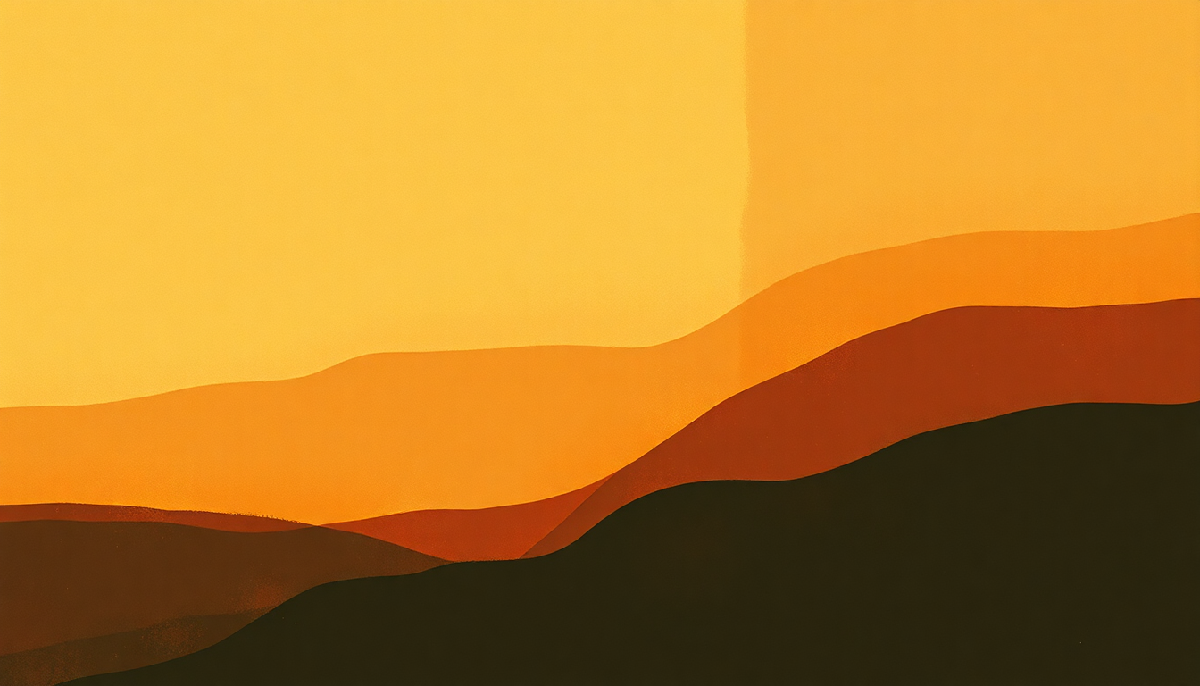 Fan-driven abstract illustration evoking the emotional arc of A Gal in Calico by Ahmad Jamal