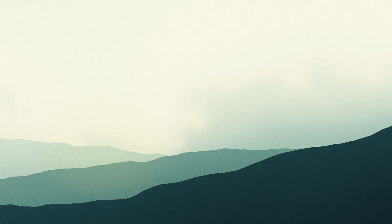 Fan-driven abstract illustration evoking the emotional arc of A Long Way Past the Past by Fleet Foxes