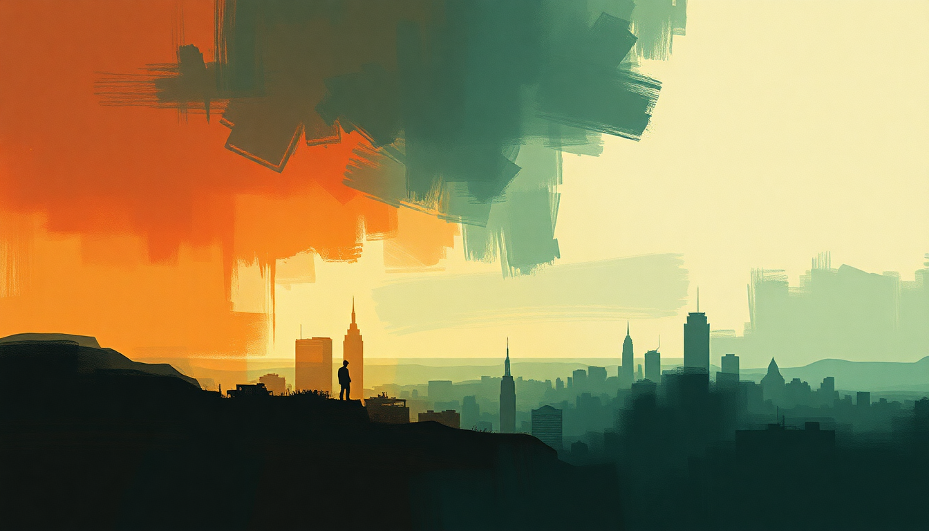 Fan-driven abstract illustration evoking the emotional arc of A Madman from Manhattan by Jack White
