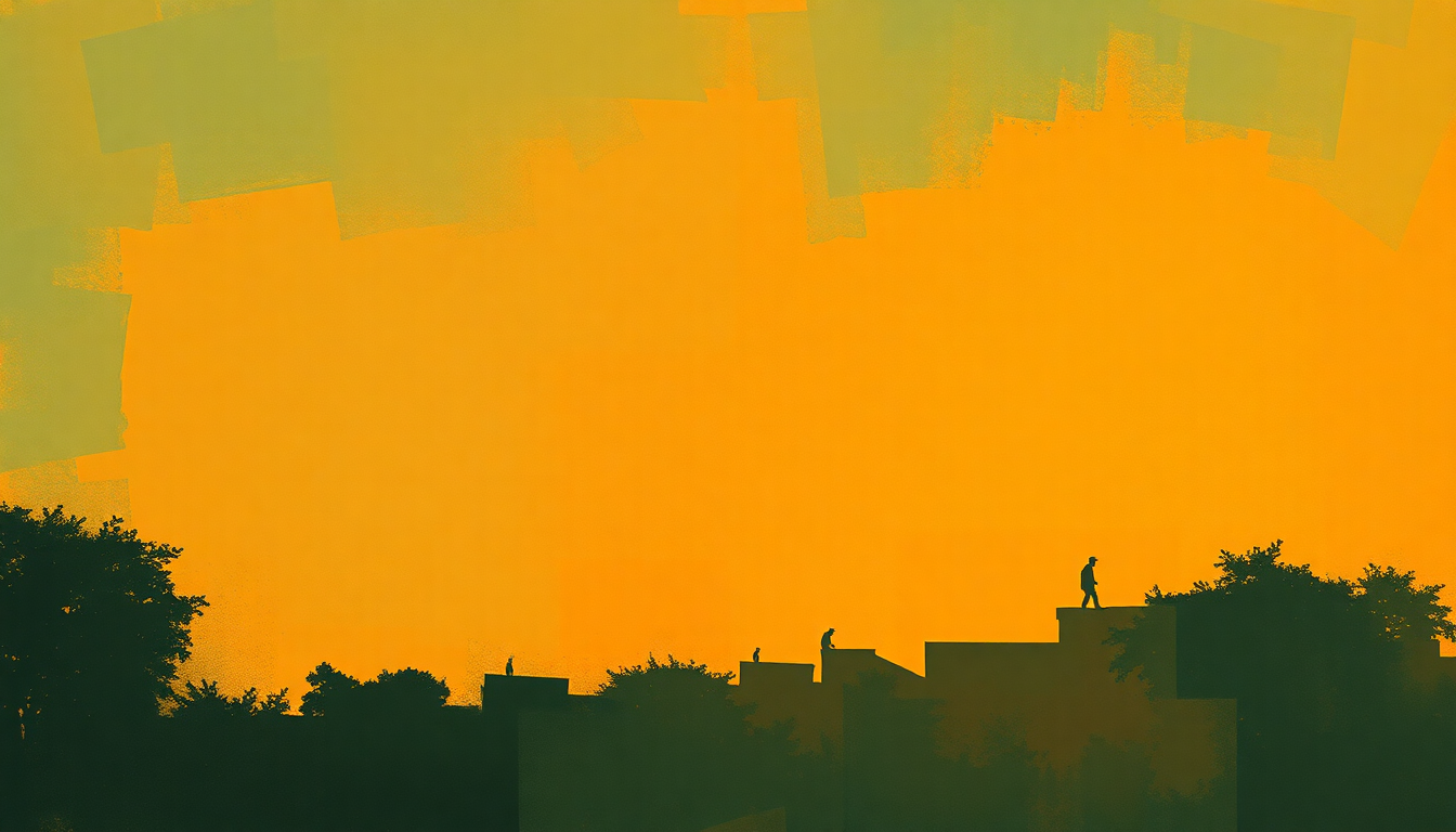 Fan-driven abstract illustration evoking the emotional arc of A Night in Tunisia by Dexter Gordon
