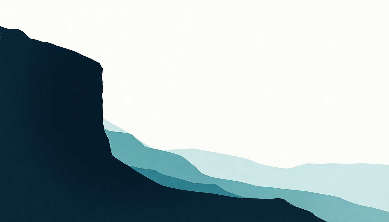 Fan-driven abstract illustration evoking the emotional arc of A Place by Nils Frahm