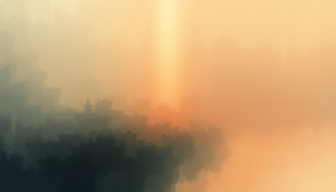 Fan-driven abstract illustration evoking the emotional arc of A Poor Man's Memory by Explosions in the Sky