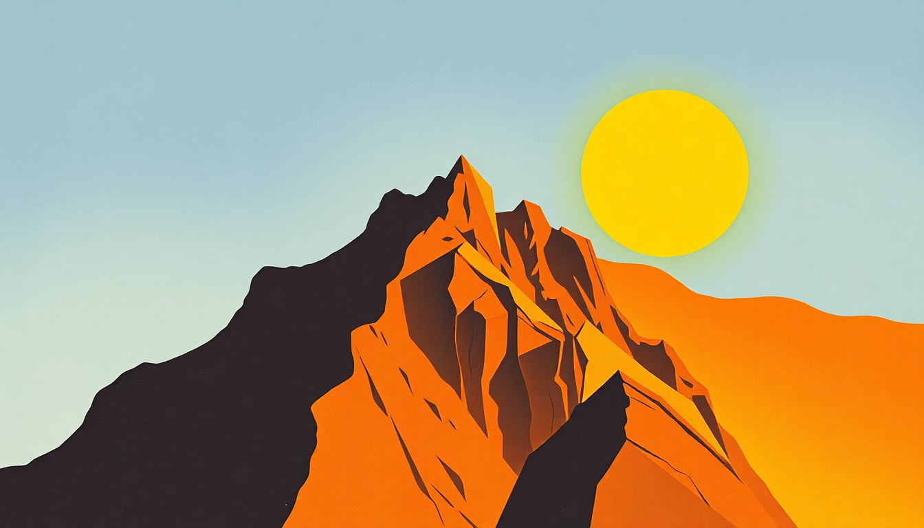 Fan-driven abstract illustration evoking the emotional arc of A Rock and a Hard Place by Brass Construction