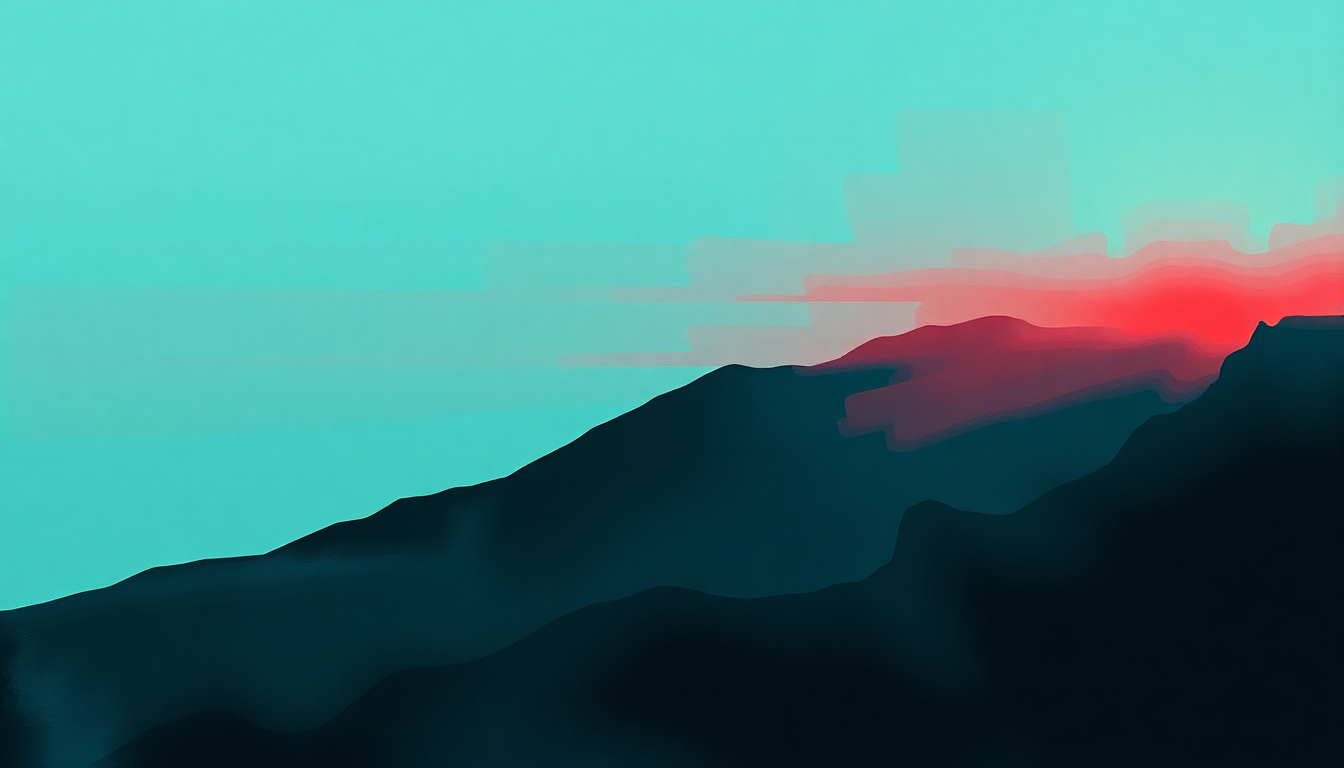 Fan-driven abstract illustration evoking the emotional arc of A Rush and a Push and the Land Is Ours by The Smiths