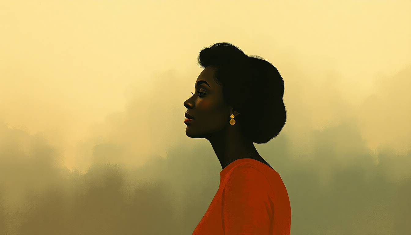 Fan-driven abstract illustration evoking the emotional arc of A Woman a Lover a Friend by Jackie Wilson