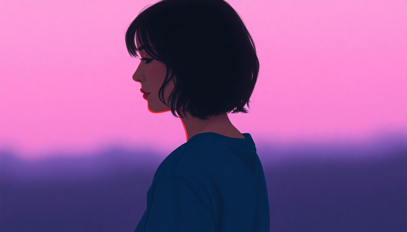 Fan-driven abstract illustration evoking the emotional arc of About a Girl by Nirvana