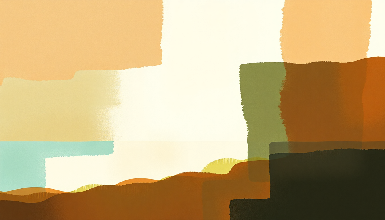 Fan-driven abstract illustration evoking the emotional arc of Acadian Driftwood by The Band