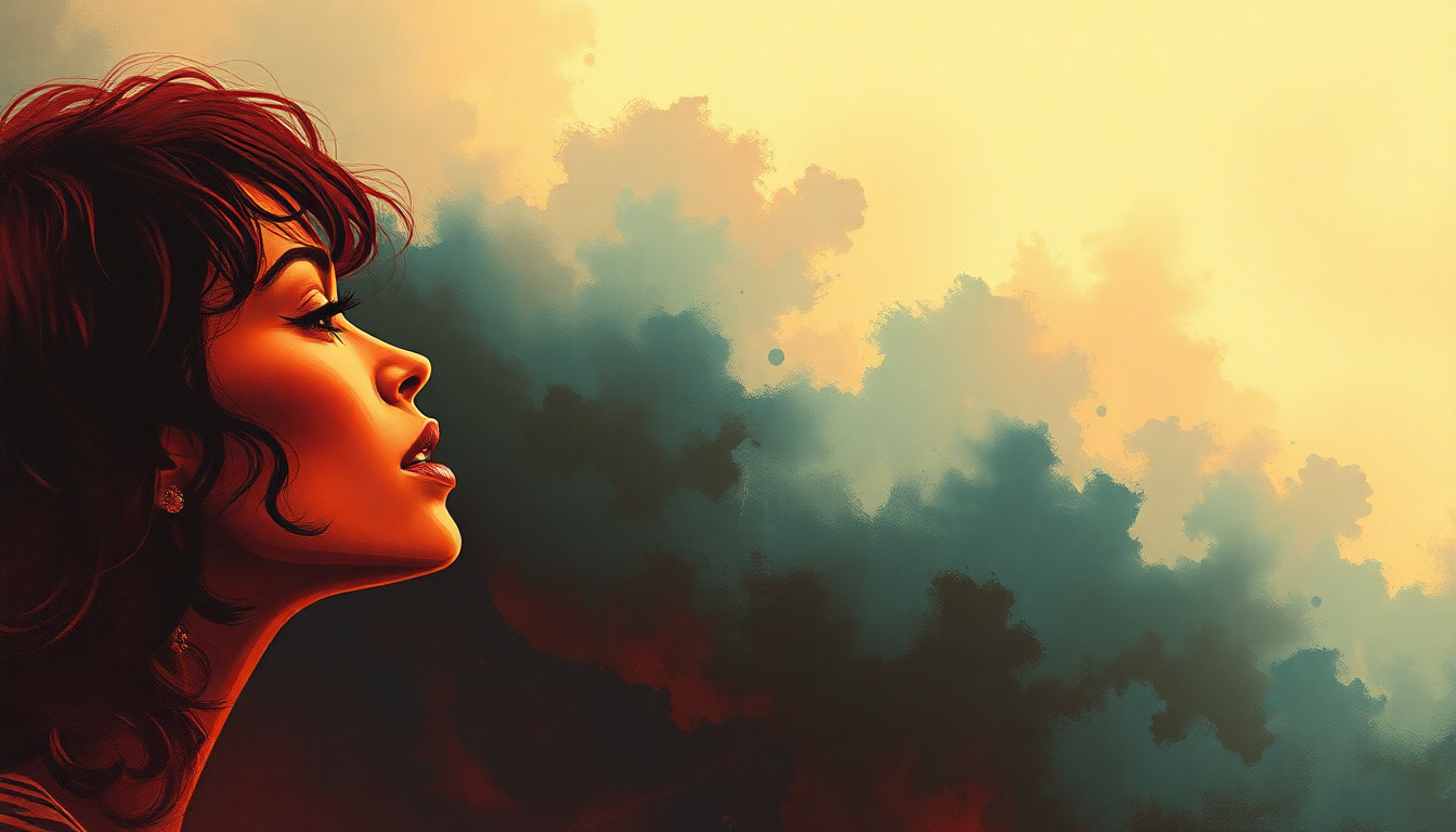 Fan-driven abstract illustration evoking the emotional arc of Acid Queen by Tina Turner