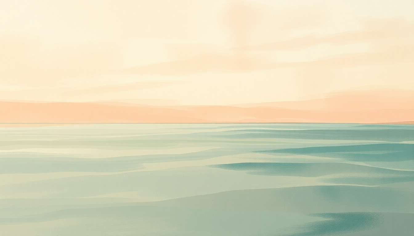Fan-driven abstract illustration evoking the emotional arc of Across the Sea by Weezer