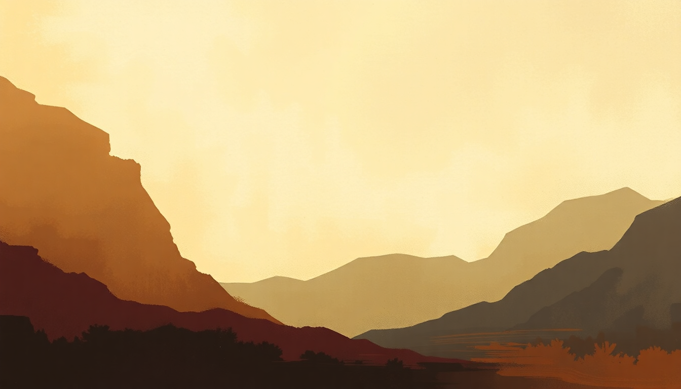 Fan-driven abstract illustration evoking the emotional arc of Act Naturally by Buck Owens