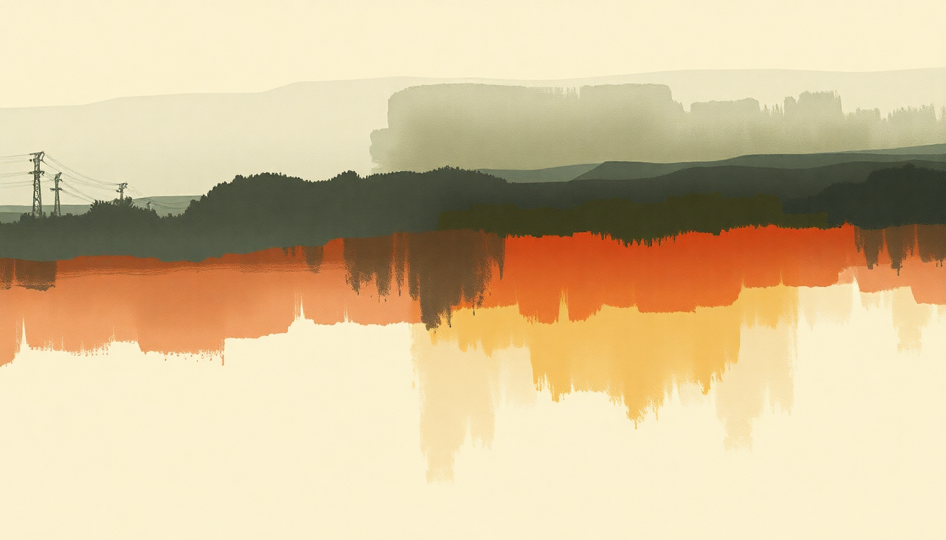 Fan-driven abstract illustration evoking the emotional arc of Actor Out of Work by St. Vincent
