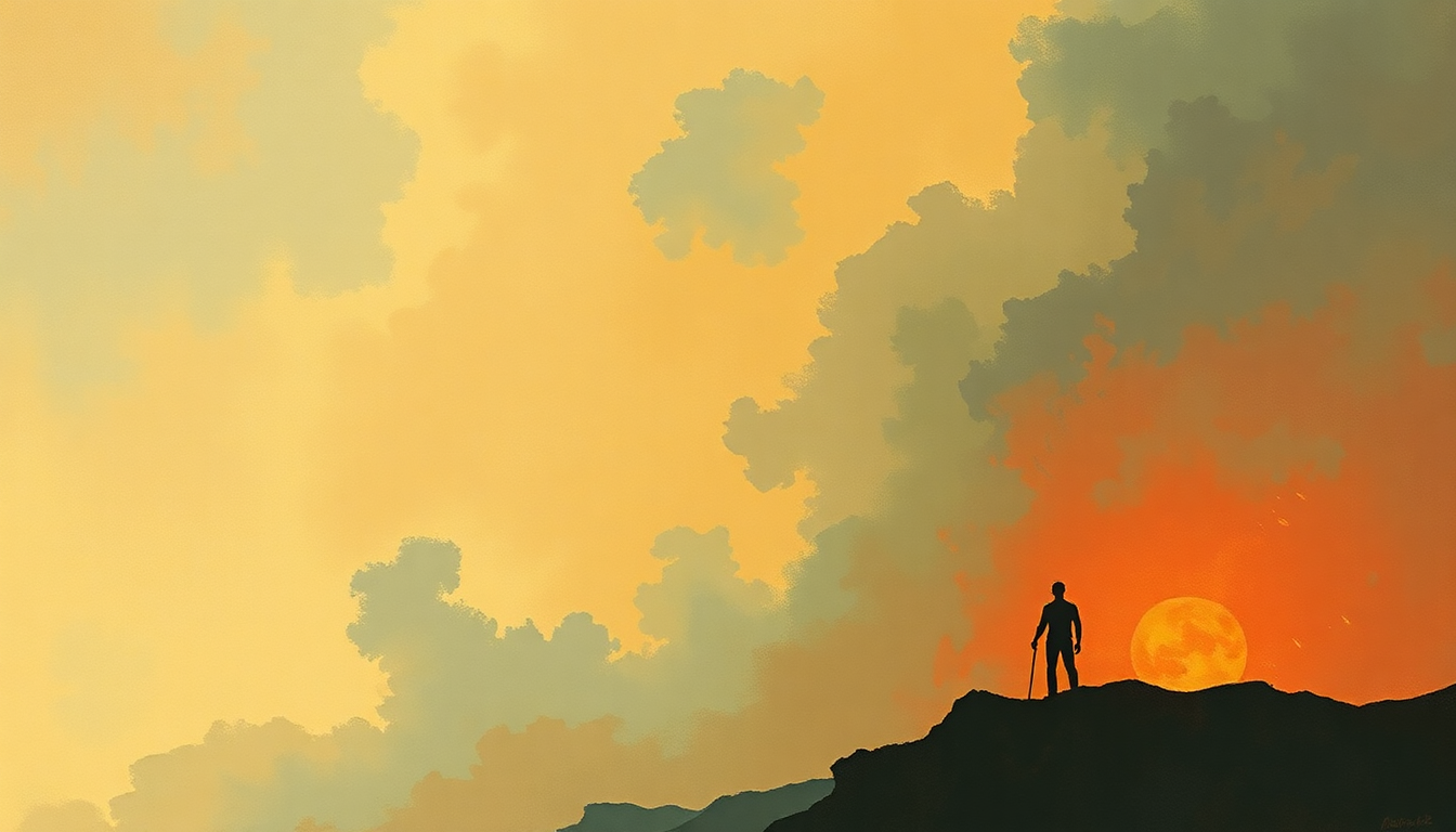 Fan-driven abstract illustration evoking the emotional arc of Adam Raised a Cain by Bruce Springsteen