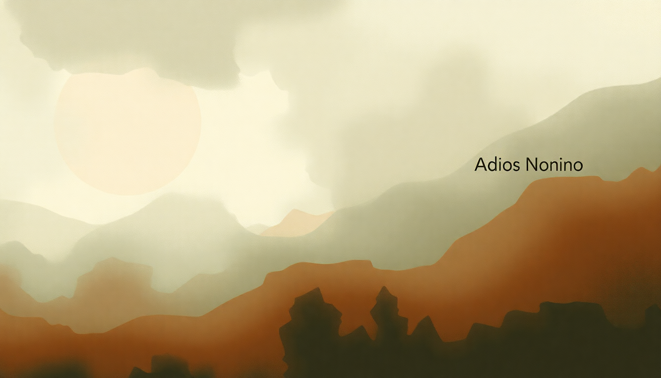 Fan-driven abstract illustration evoking the emotional arc of Adios Nonino by Astor Piazzolla