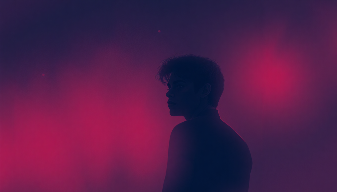 Fan-driven abstract illustration evoking the emotional arc of Adore by Prince