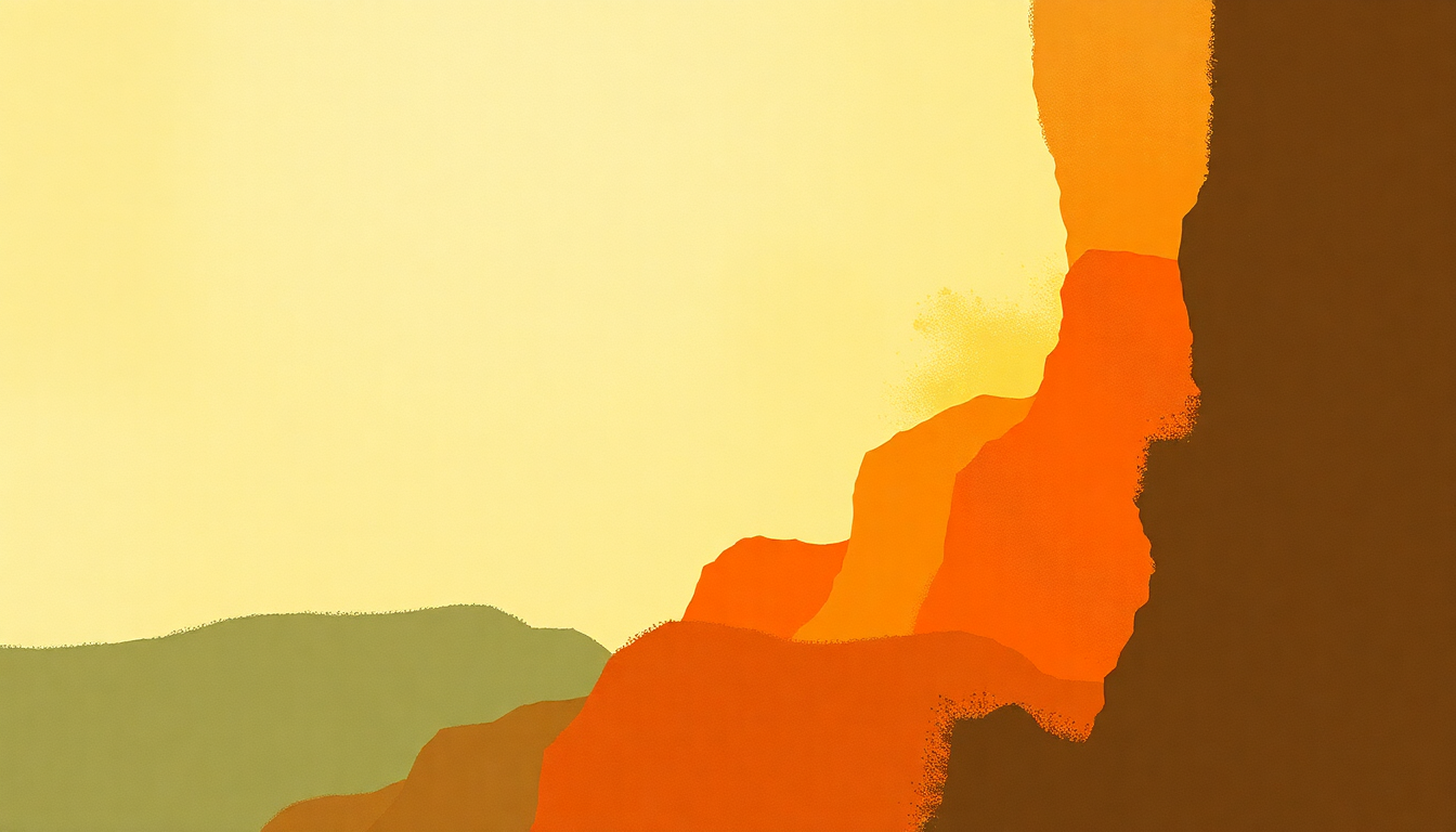 Fan-driven abstract illustration evoking the emotional arc of Africa Dream Again by Youssou NDour