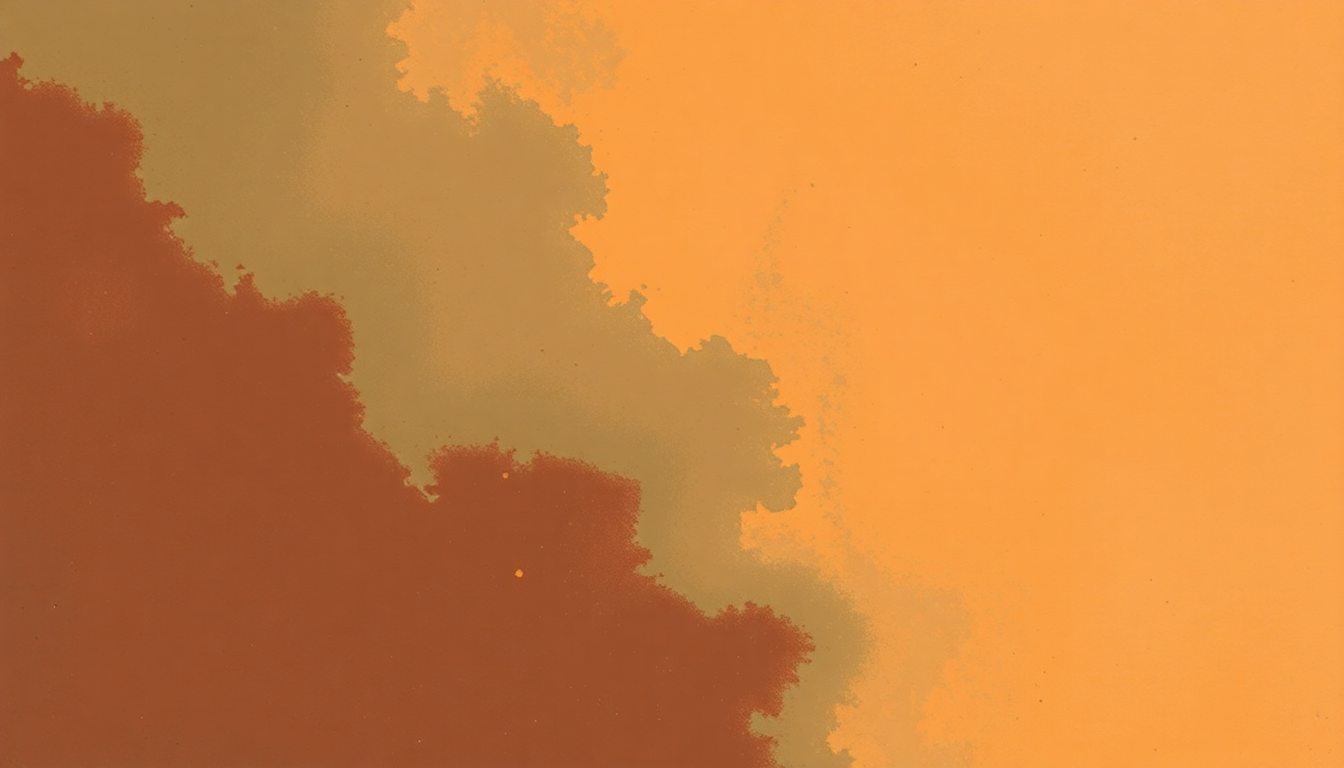 Fan-driven abstract illustration evoking the emotional arc of African Sketches by Hugh Masekela