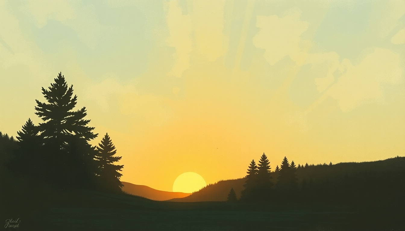 Fan-driven abstract illustration evoking the emotional arc of After the Gold Rush by Neil Young