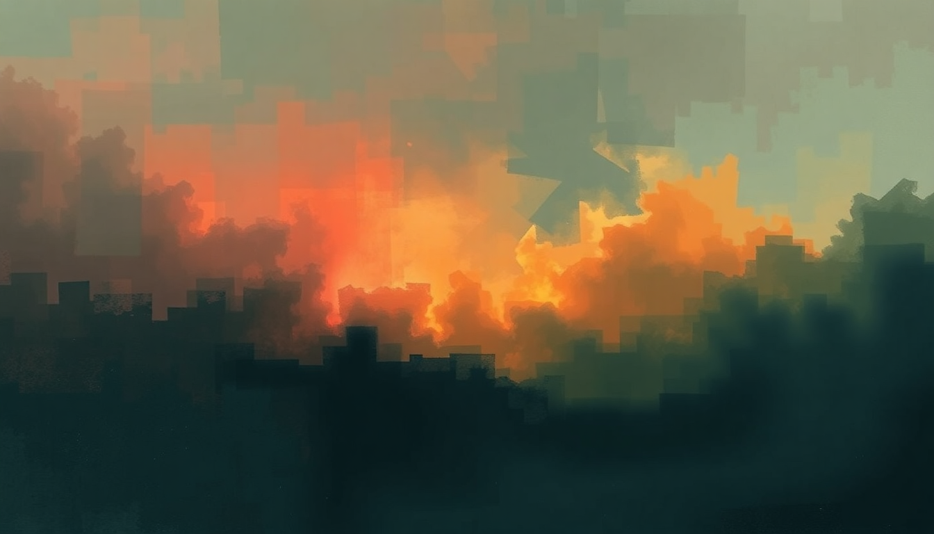 Fan-driven abstract illustration evoking the emotional arc of Age of Anxiety II (Rabbit Hole) by Arcade Fire