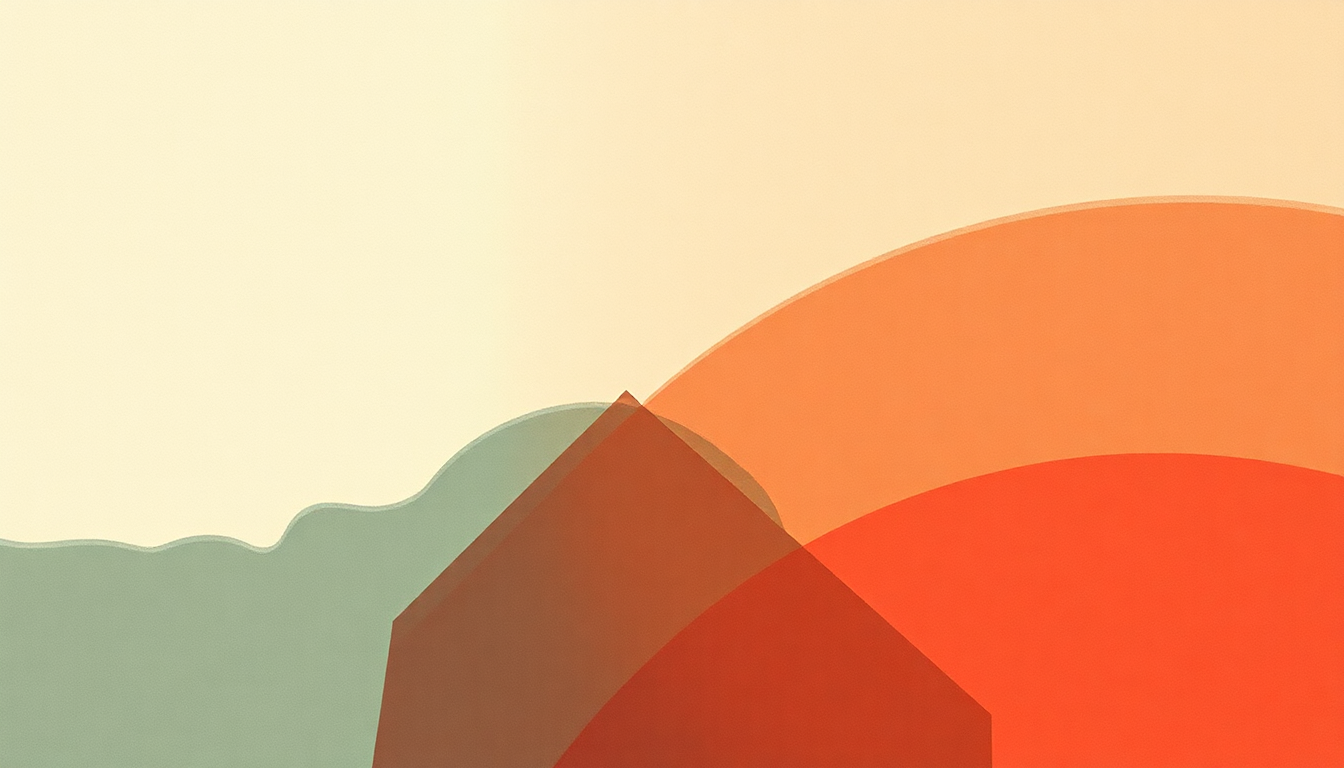 Fan-driven abstract illustration evoking the emotional arc of Age of Worry by John Mayer