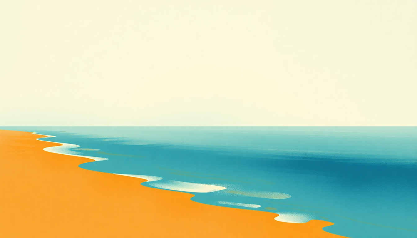 Fan-driven abstract illustration evoking the emotional arc of Águas de Março by Tom Jobim