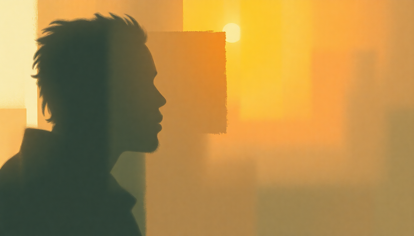 Fan-driven abstract illustration evoking the emotional arc of Ain't No Sunshine by DMX
