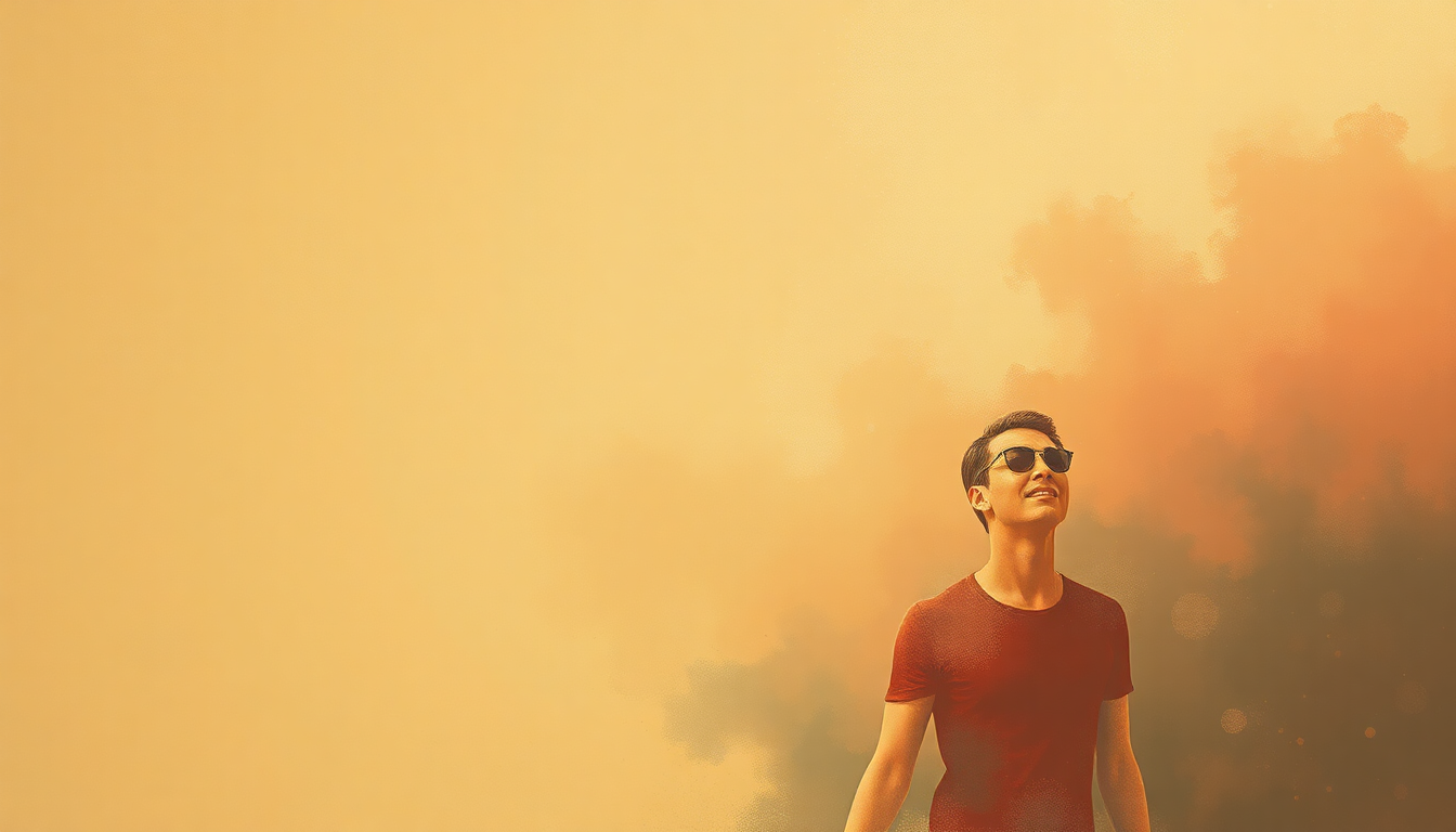 Fan-driven abstract illustration evoking the emotional arc of Ain't That a Kick in the Head by Dean Martin