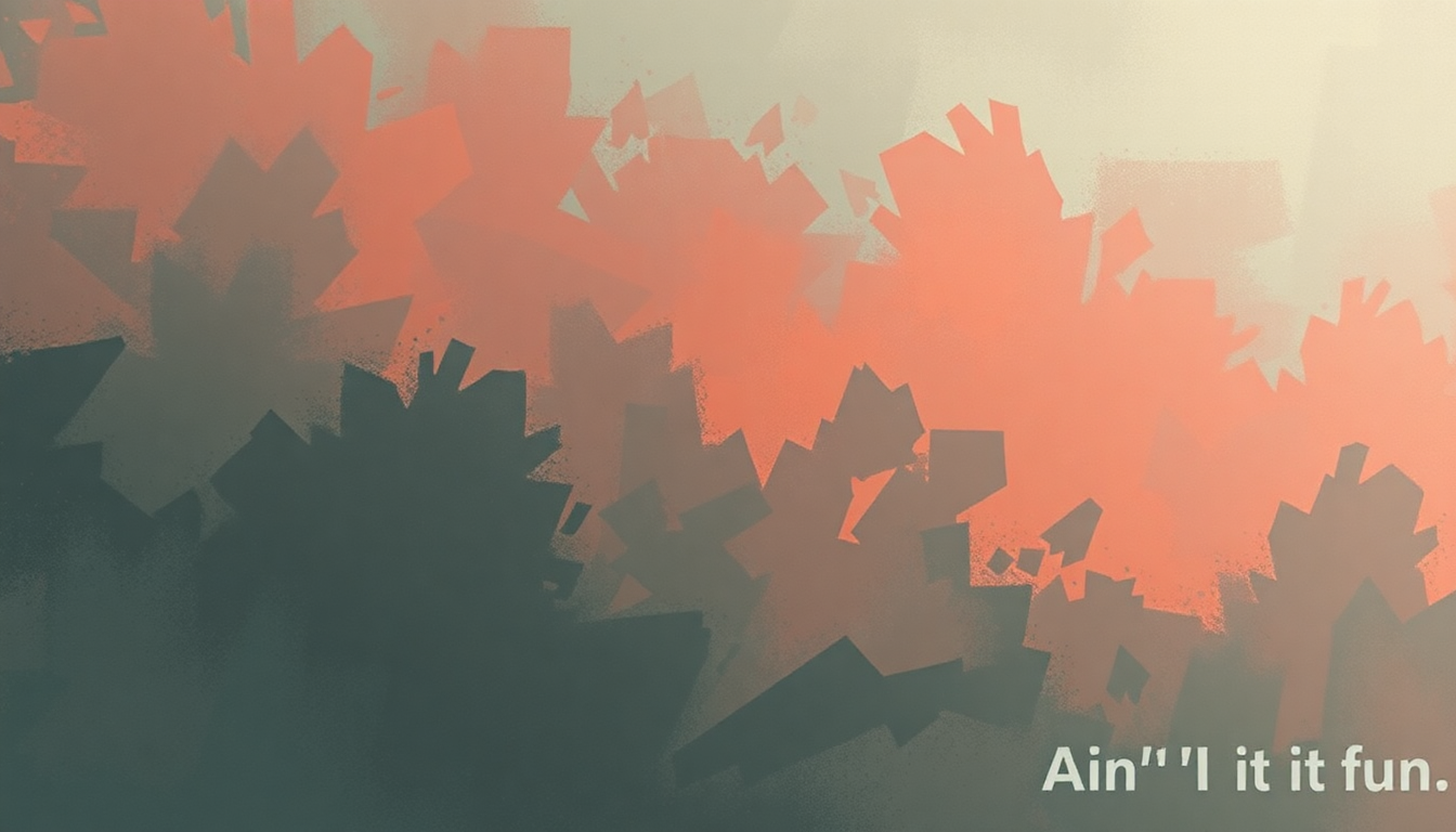 Fan-driven abstract illustration evoking the emotional arc of Ain't It Fun by Paramore