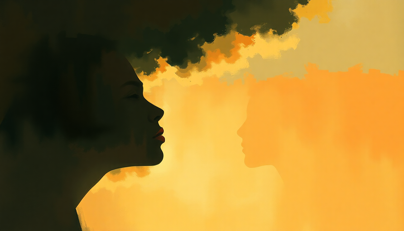 Fan-driven abstract illustration evoking the emotional arc of Ain't Too Proud to Beg by The Temptations