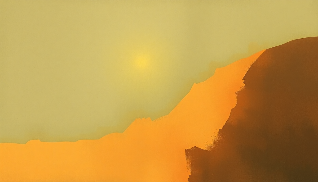 Fan-driven abstract illustration evoking the emotional arc of Aisha by Eric Dolphy