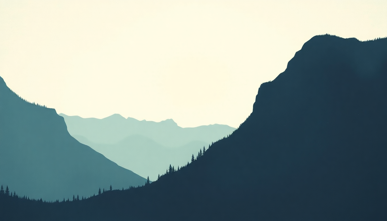 Fan-driven abstract illustration evoking the emotional arc of Alberta Bound by Gordon Lightfoot