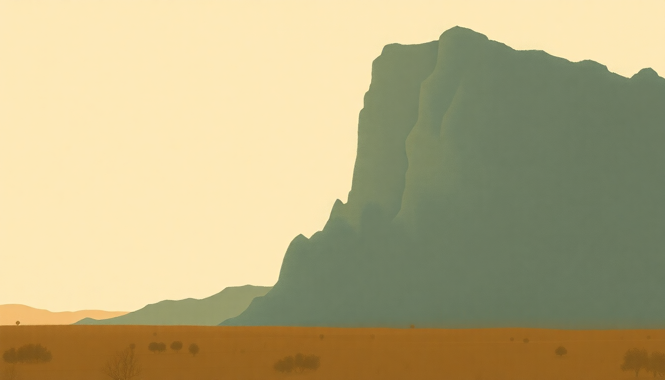 Fan-driven abstract illustration evoking the emotional arc of Albuquerque by Neil Young