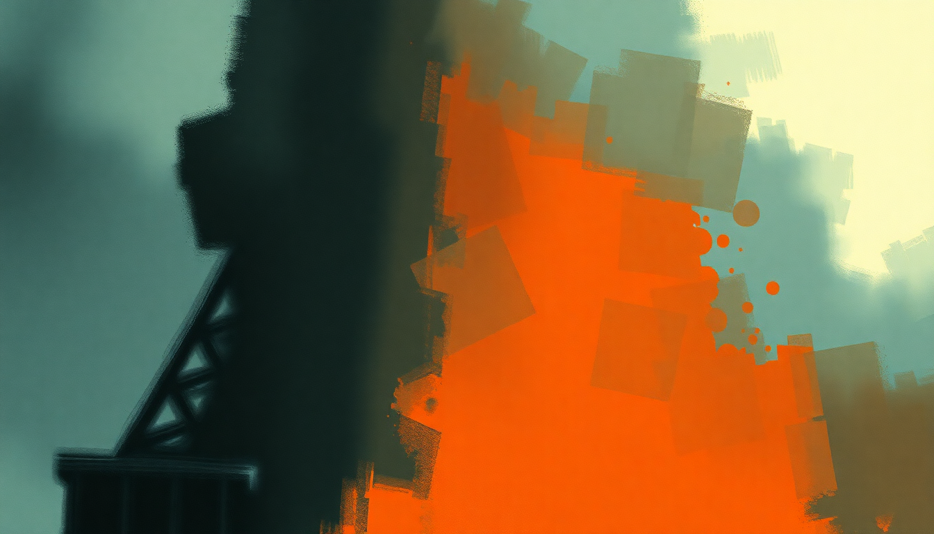 Fan-driven abstract illustration evoking the emotional arc of Alec Eiffel by Pixies
