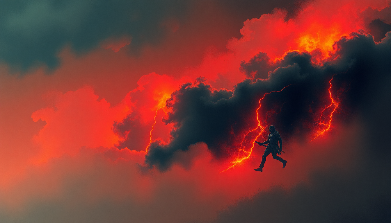 Fan-driven abstract illustration evoking the emotional arc of Alexander the Great by Iron Maiden