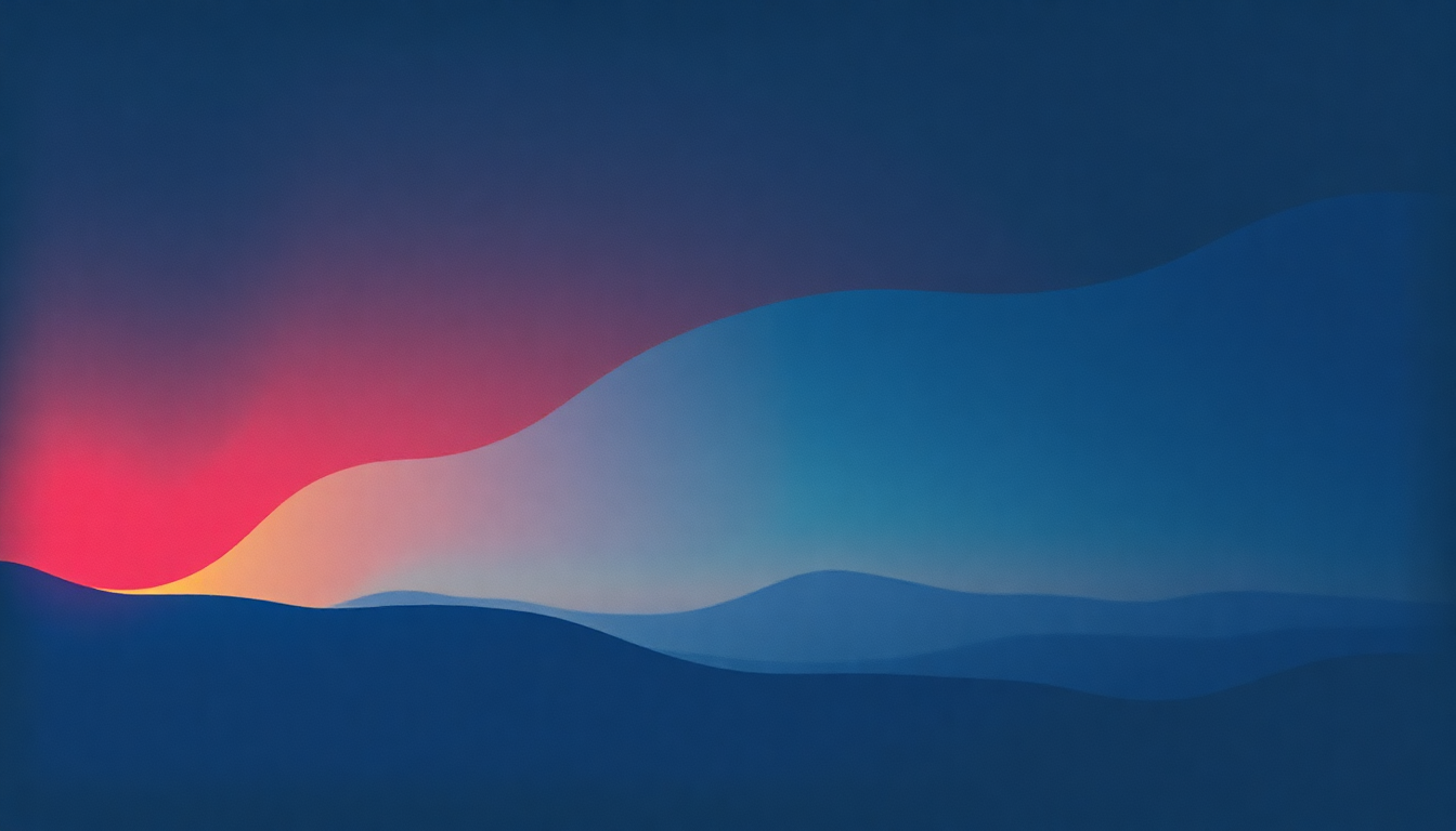 Fan-driven abstract illustration evoking the emotional arc of All Around the World or the Myth of Fingerprints by Paul Simon