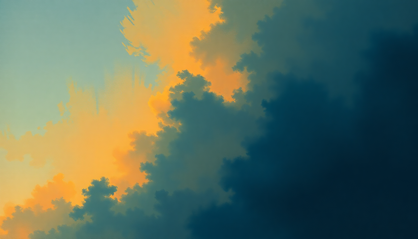 Fan-driven abstract illustration evoking the emotional arc of All Blues by Miles Davis